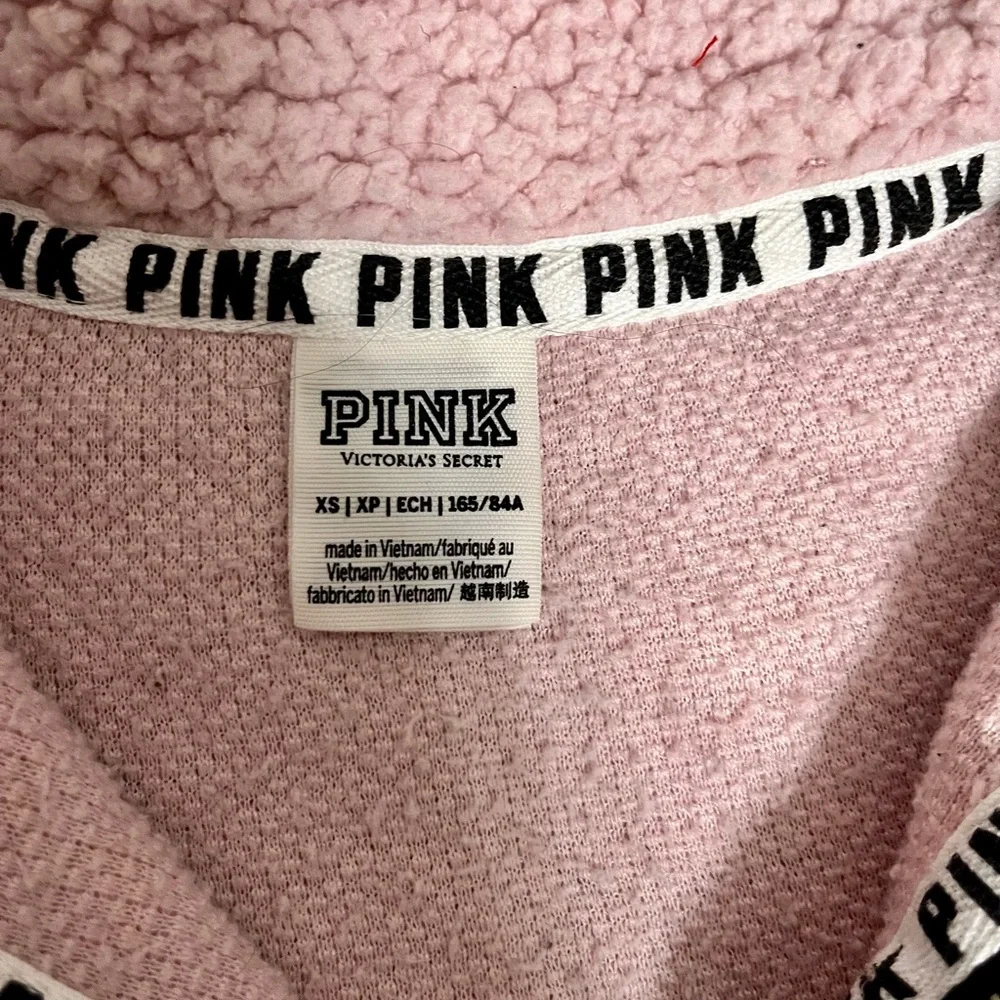 VS pink sherpa half zip - Picture 3 of 3